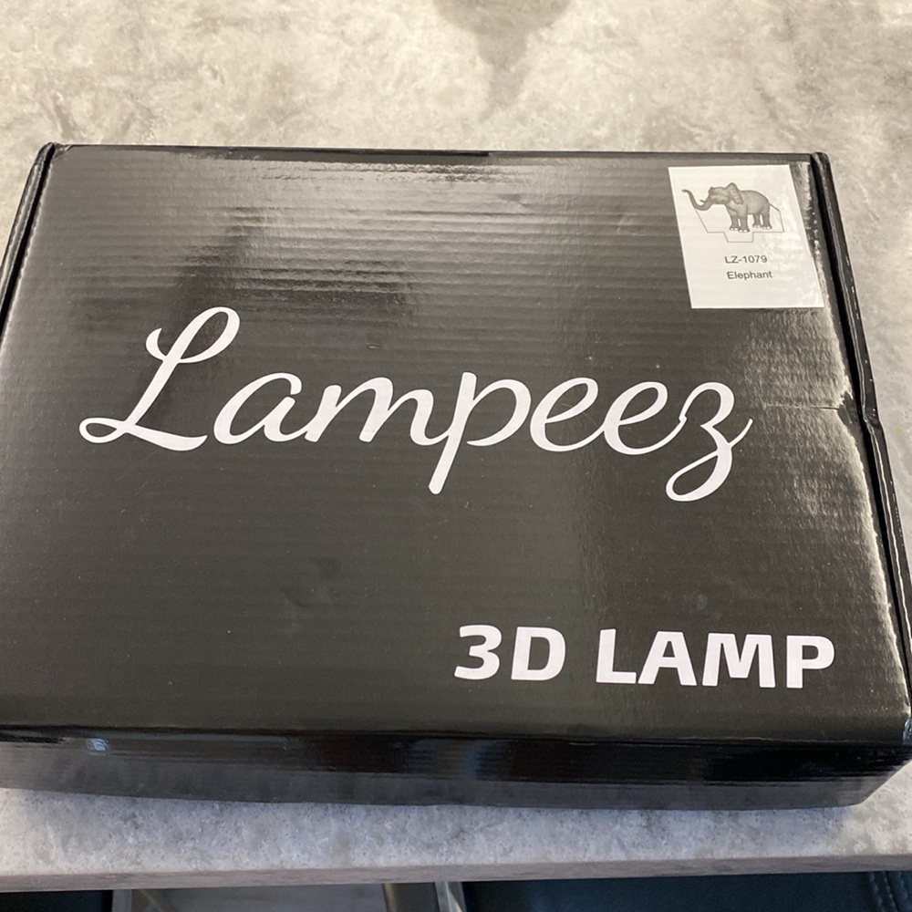 3D Elephant Wireframe Acrylic Decor Lamp